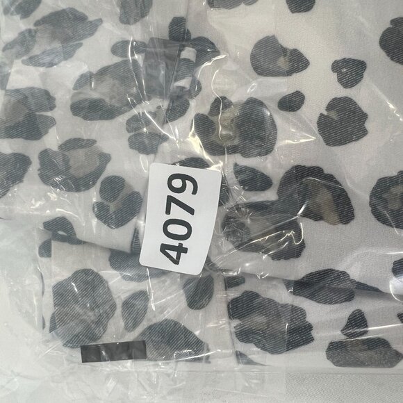 Lisette L Montreal Leopard Print Stretch Pants Gray White 14 - Picture 13 of 16